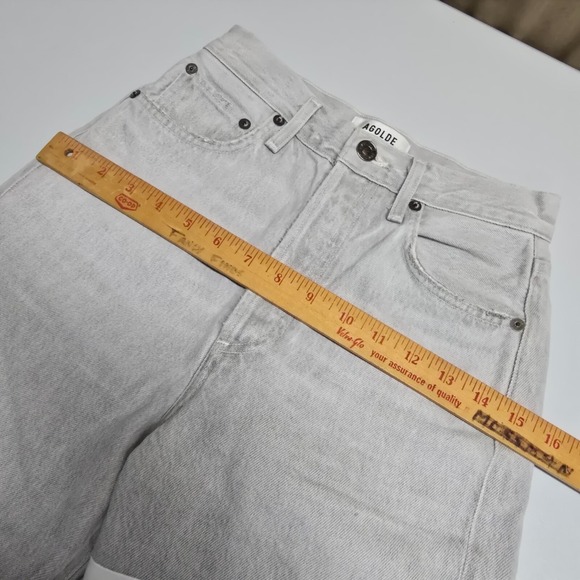 Agolde Jeans Womens 23 Gray Pieced 90s Pinch Waist Organic Cotton READ - Picture 13 of 16